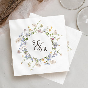 Farbenfrohe Frühlingswiesen-Hochzeit Serviette