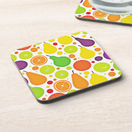 Farbenfrohe Fruitful Vibranful Art Getränkeuntersetzer