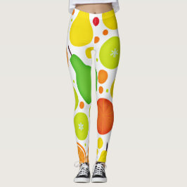 Farbenfrohe Fruitful Vibranful Art Leggings