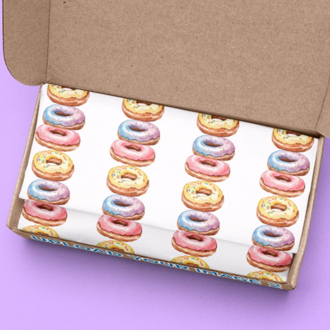 Farbenfrohe Fun Donut Muster Seidenpapier (Von Creator hochgeladen)