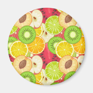 Farbenfrohe Fun Frucht Muster Magnet