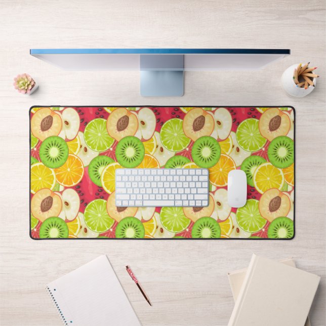 Farbenfrohe Fun Frucht Muster Schreibtischunterlage (Büro 1)