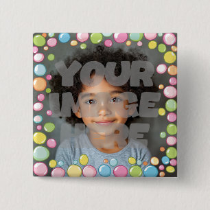 Farbenfrohe Fun Pastel Blase Rahmen Border für Fot Button