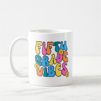 Farbenfrohe Fünfte Klasse Vibes Zurück zur Schule Kaffeetasse
