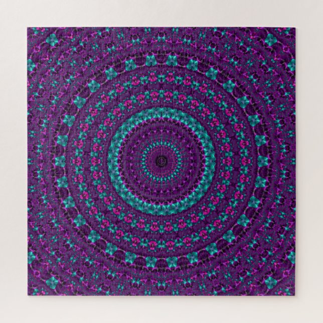 Farbenfrohe Funkelnd Jewel Tone Mandala (Vertikal)