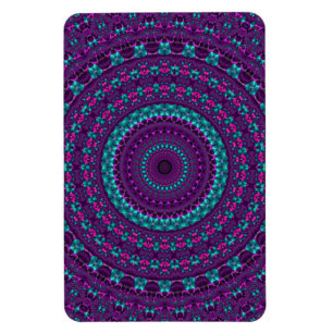 Farbenfrohe Funkelnd Jewel Tone Mandala Magnet