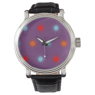 Farbenfrohe Funky Star Modern Geometric Muster Armbanduhr