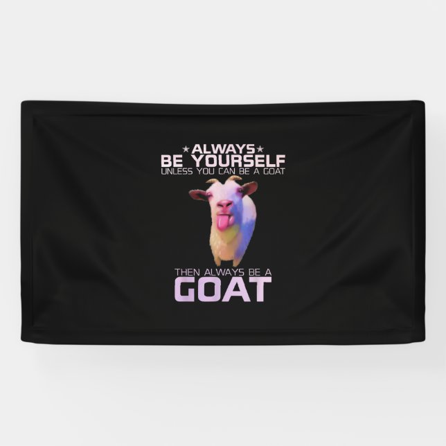 Farbenfrohe Funny Goat-Geschenk Banner (Horizontal)