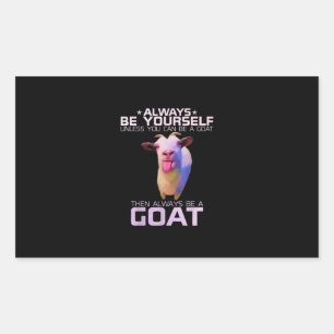 Farbenfrohe Funny Goat-Geschenk Rechteckiger Aufkleber
