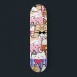 Farbenfrohe Funny Nerdy Cats Kitten Muster Whimsic Skateboard<br><div class="desc">Dieses niedliche Skateboard mit nerdy niedlichen Kitten-Mustern wäre ein wunderbares Geschenk für jeden,  der Katzen Lieben!</div>