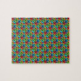 Farbenfrohe Fußball-Balls Futbol Jigsaw Puzzle