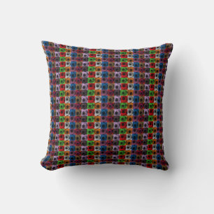 Farbenfrohe Fußball-Balls Pop Kunst, Kultur, Kissen