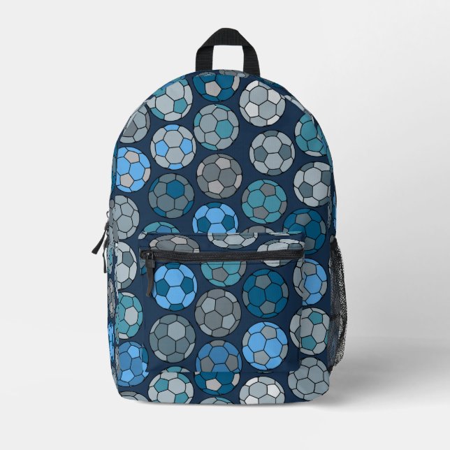 Farbenfrohe Fußball-Muster Bedruckter Rucksack (Vorderseite)