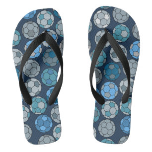 Farbenfrohe Fußball-Muster Flip Flops