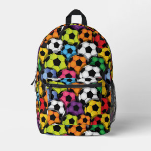 Farbenfrohe Fußballbälle Design Back Pack Bedruckter Rucksack