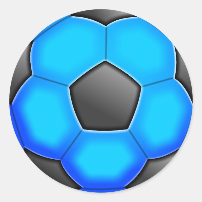 Farbenfrohe Fußballbälle Runder Aufkleber (Vorderseite)