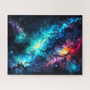 farbenfrohe Galaxie mit Sternen und Nebel