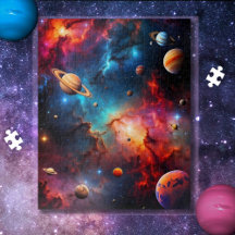 farbenfrohe Galaxie mit Sternen und Nebel