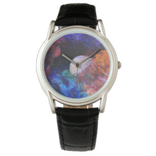 Farbenfrohe Galaxie Weltraummalerei Cooler Männer Armbanduhr