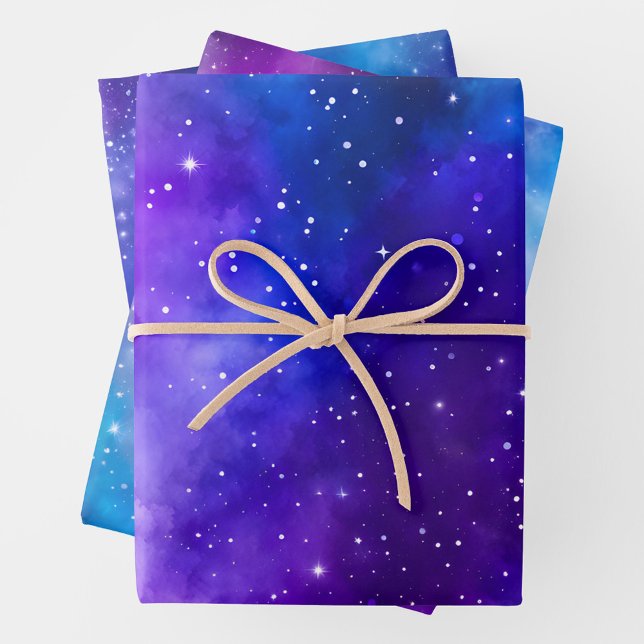 Farbenfrohe Galaxy Art Wrapping Paper Sheets Geschenkpapier Set (Von Creator hochgeladen)