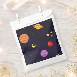 Farbenfrohe Galaxyparty Geschenktütchen