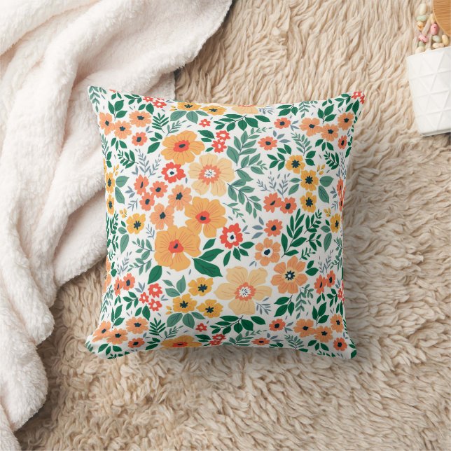 Farbenfrohe Garden Bouquet Muster Kissen (Decke)