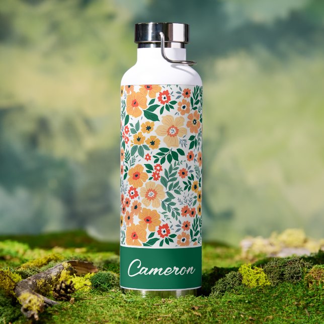 Farbenfrohe Garden Bouquet Muster Trinkflasche (Außenbereich)