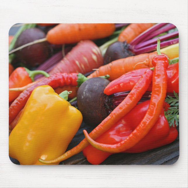 Farbenfrohe Gartenernte Mousepad (Vorne)
