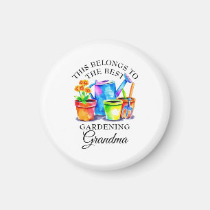 Farbenfrohe Gartenwerkzeuge Oma Magnet