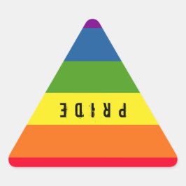 Farbenfrohe Gay Rainbow Priangle Dreieckiger Aufkleber