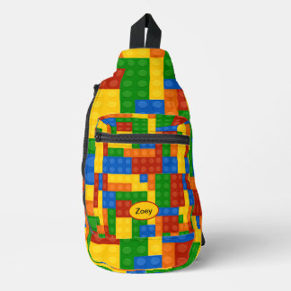 Farbenfrohe Gebäude Brillen Kinder Personalisiert Crossbody Bag