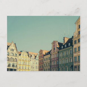 Farbenfrohe Gebäude in Breslau, Polen Postkarte