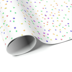 Farbenfrohe Geburtstags-Confetti-Umschlagpapier Geschenkpapier