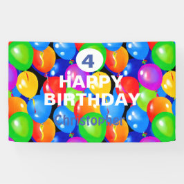 Farbenfrohe Geburtstagsballons Banner
