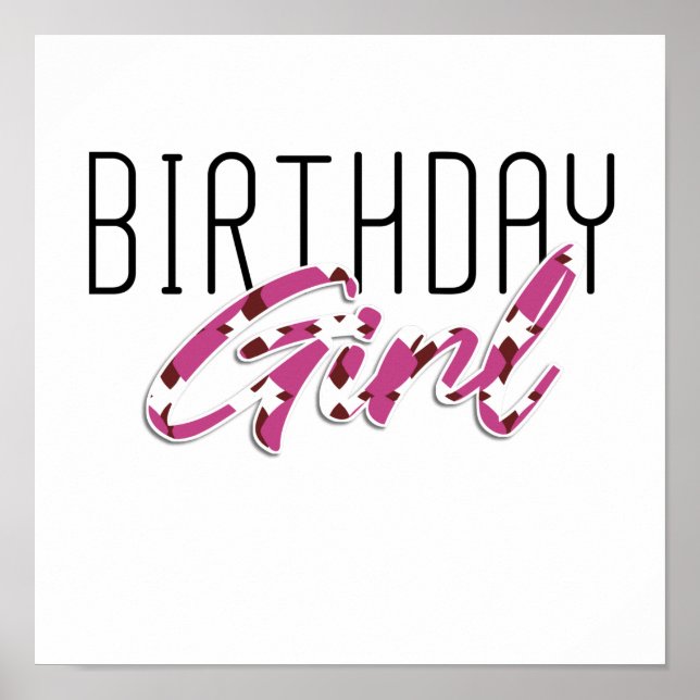farbenfrohe Geburtstagsfrau Poster (Vorne)