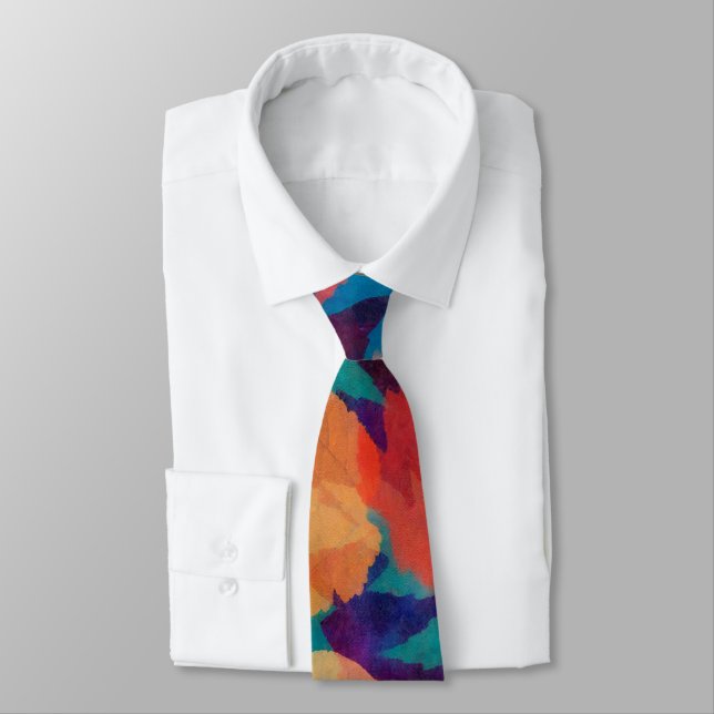 Farbenfrohe gefallene Blätter Krawatte (Gebunden)