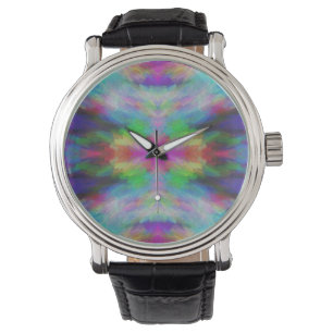 Farbenfrohe Gefärbte Krawatte Art Armbanduhr