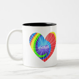 Farbenfrohe Gefärbte Krawatte Herz Zweifarbige Tasse