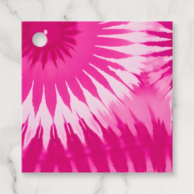 Farbenfrohe Gefärbte Krawatte Kunst - Geschenkarti Geschenkanhänger (Vorderseite)