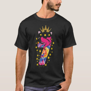 Farbenfrohe Gefärbte Krawatte Nummer 7 Jahre Alte  T-Shirt