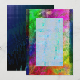 Farbenfrohe Gefärbte Krawatte Psychedelisch Leere  Einladung