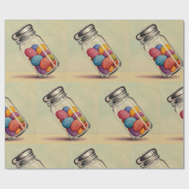 Farbenfrohe Gehirnbedingungen lang Geschenkpapier