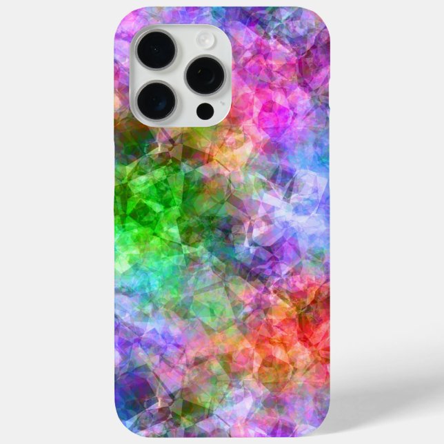 Farbenfrohe, gekräuselte Textur iPhone 15 Pro Max Hülle (Rückseite)