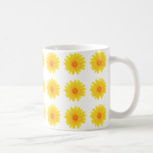 Farbenfrohe gelbe Blumen Kaffeetasse