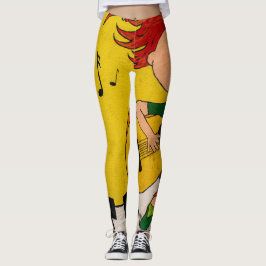 farbenfrohe gelbe Livemusik Leggings
