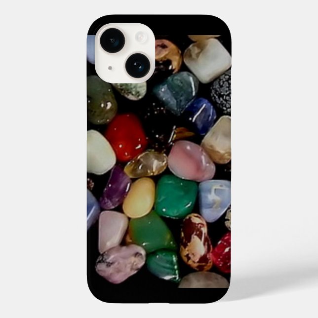 Farbenfrohe Gem Stones Case-Mate iPhone 14 Hülle (Rückseite)