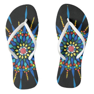 Farbenfrohe Gemstone-Mosaike Flipflops