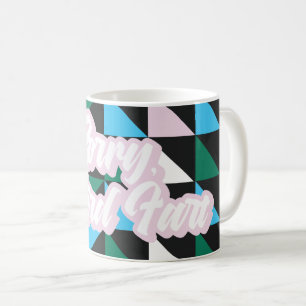 Farbenfrohe Gemusterte Entschuldigung, komische Fu Kaffeetasse