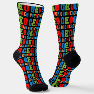 Farbenfrohe Geocacher Arrows Socken
