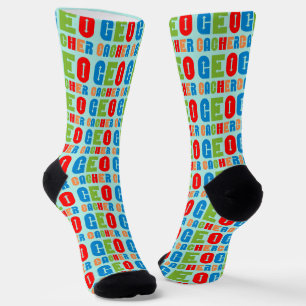 Farbenfrohe Geocacher Arrows Socken